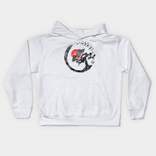 Enso circle and Bonsai tree Kids Hoodie